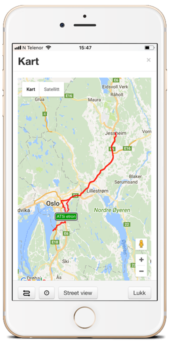 Rutehistorikk GPS Tracker, itracker.no