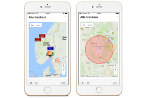 iTracker app, GPS Tracker, kartvisning og geofence